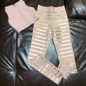 Two piece set ( pants & crop top)